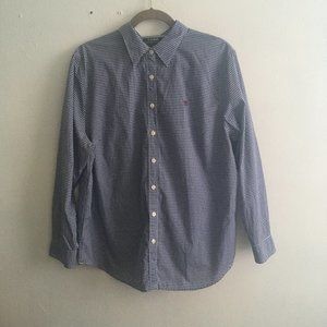 Ralph Lauren Blue & White Check Button down Shirt